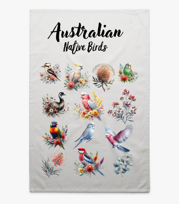 Australian Native Birds Tea Towel - CAPITAL SOCKS