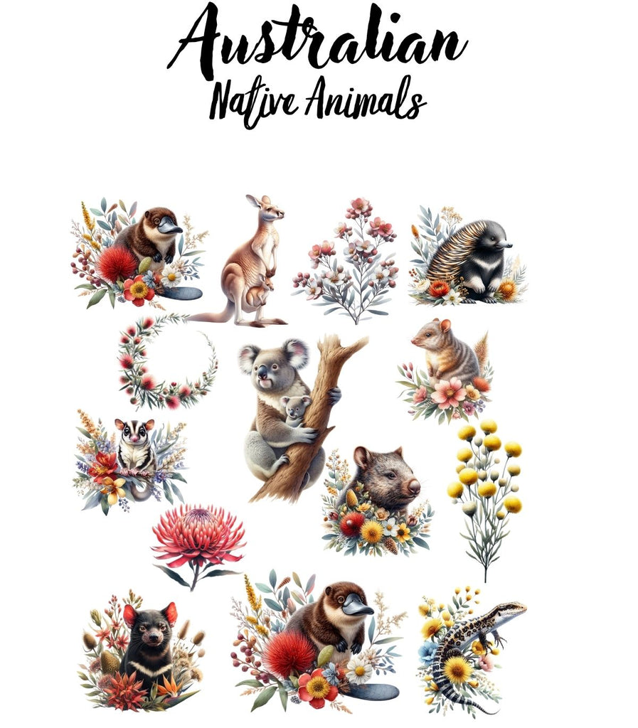 Australian Native Animals Tea Towel - CAPITAL SOCKS