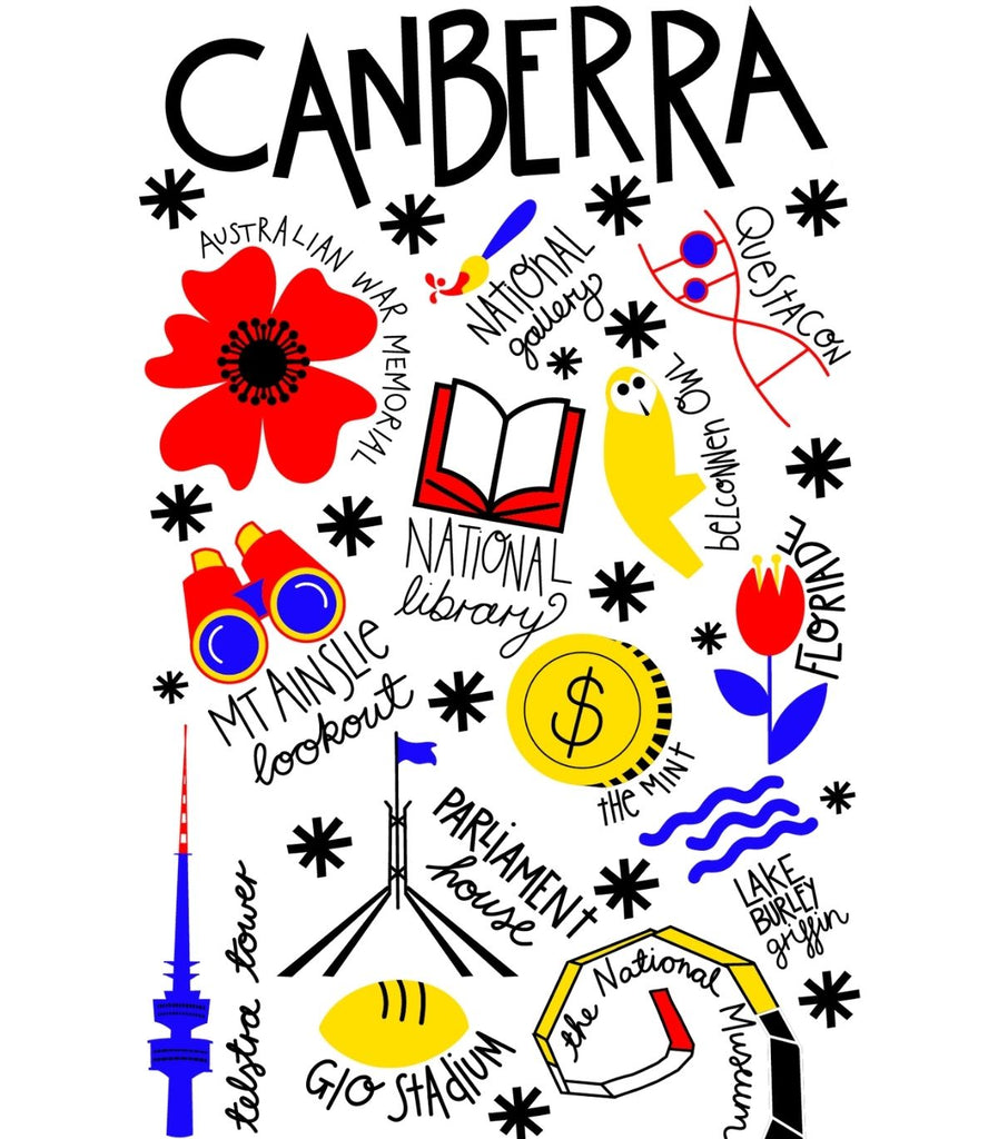 Canberra Tea Towel - CAPITAL SOCKS