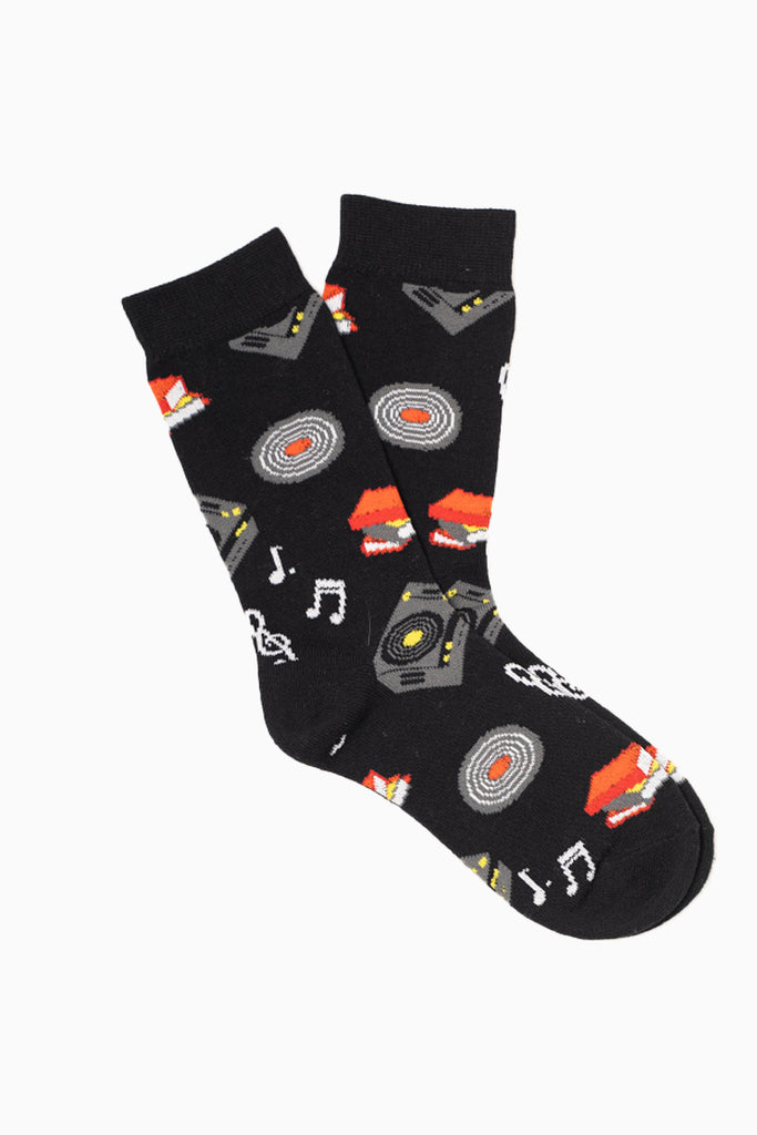 Music and Books - The Kallan Lodge Library Support Socks - CAPITAL SOCKS