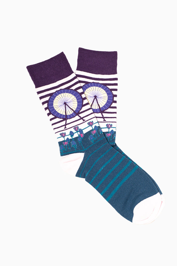 Tulips and Ferris Wheel - CAPITAL SOCKS